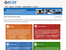 Tablet Screenshot of bushspecialtyvehicles.com